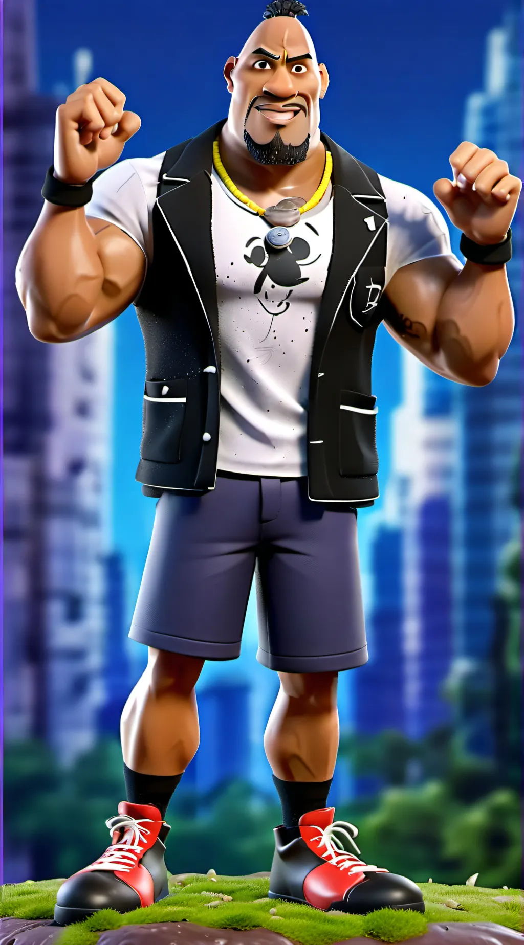 ai character: Brainrot Rock🗿 background