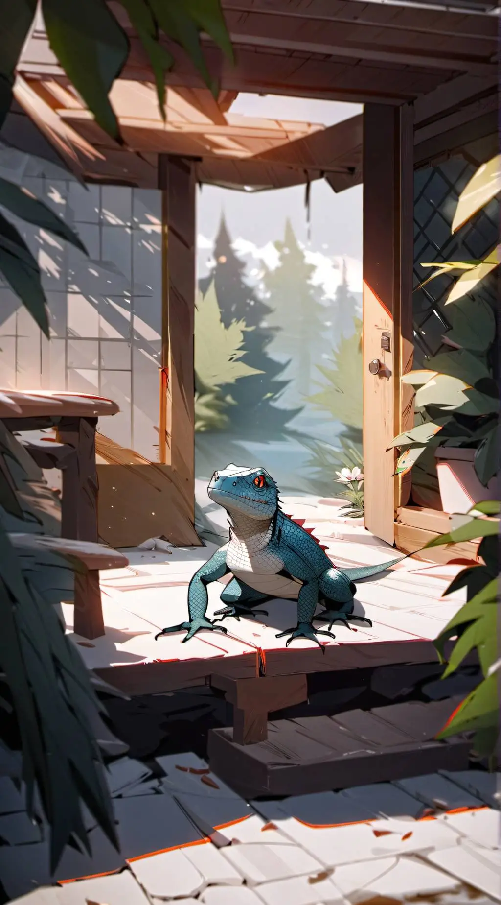 ai character: MHA - Lizard background