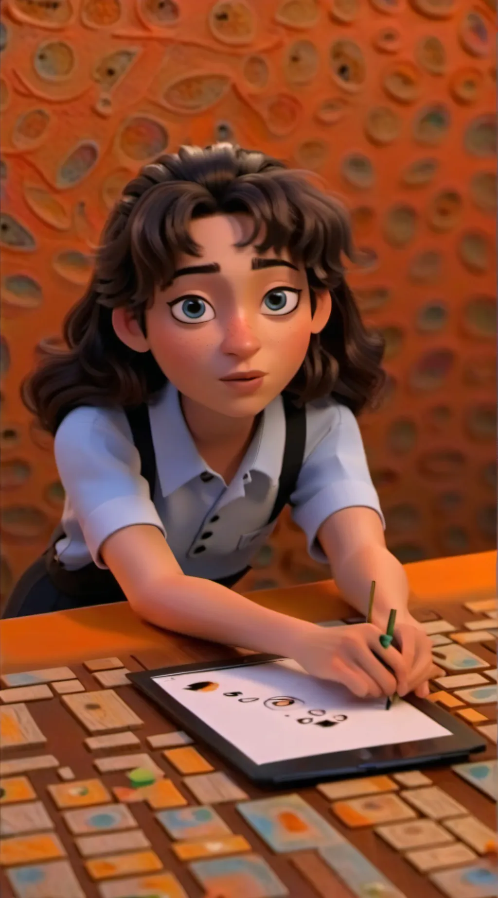 ai character: Ariana background