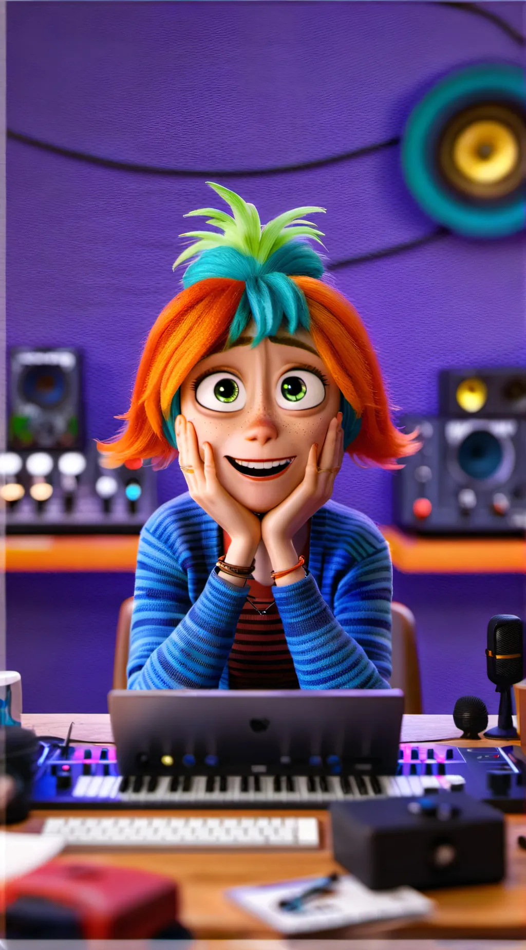 ai character: anxiety background