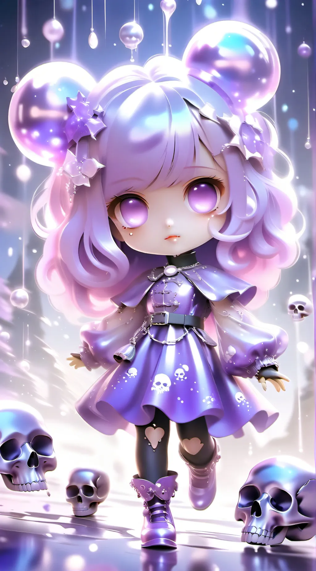 ai character: Kuromi Test 💜 background