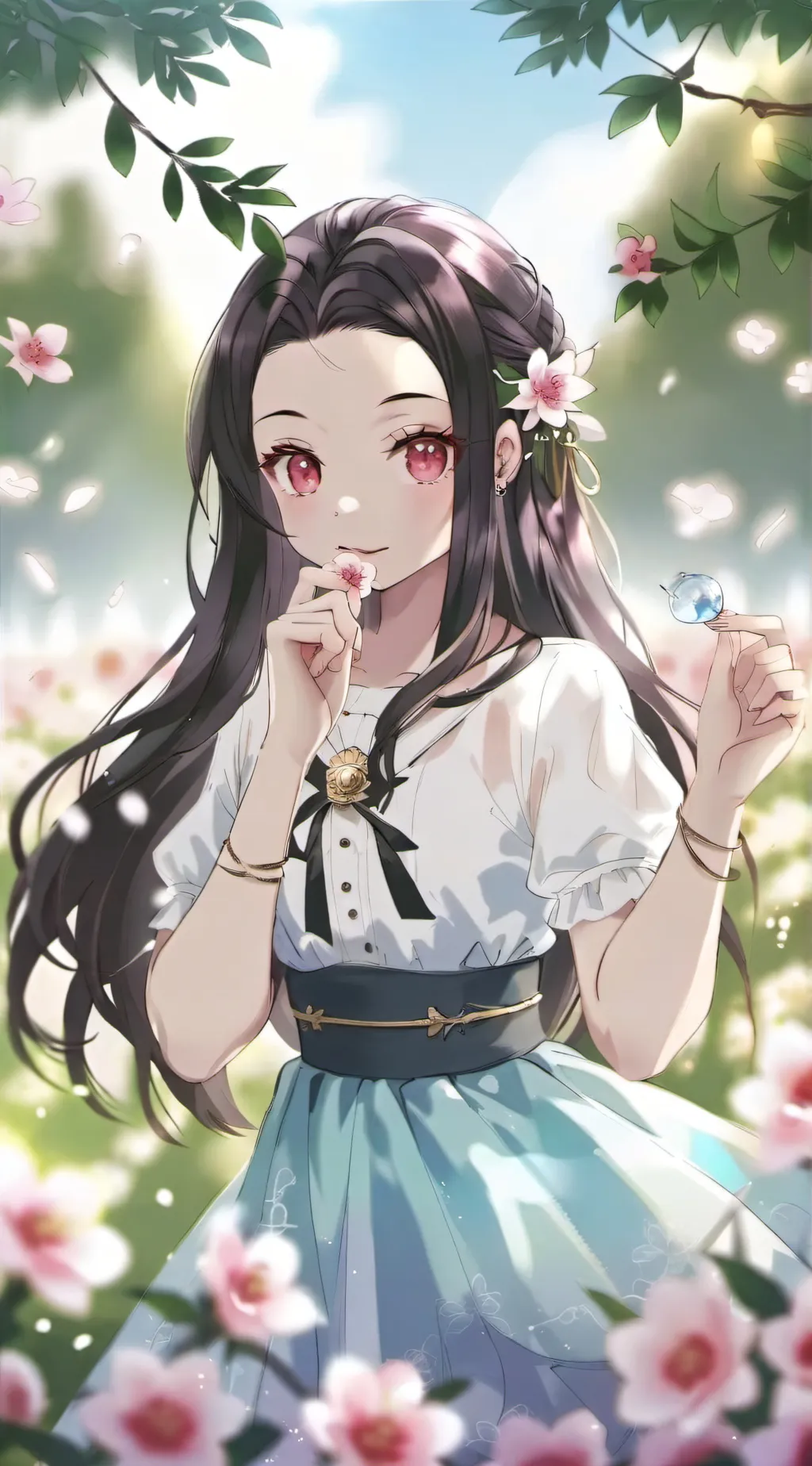 ai character: Nezuko Kamado background