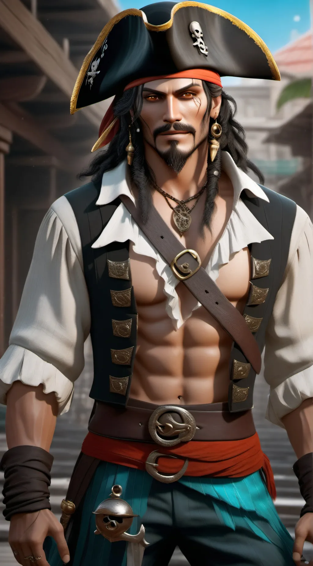 ai character: Bastain Blackbeard background