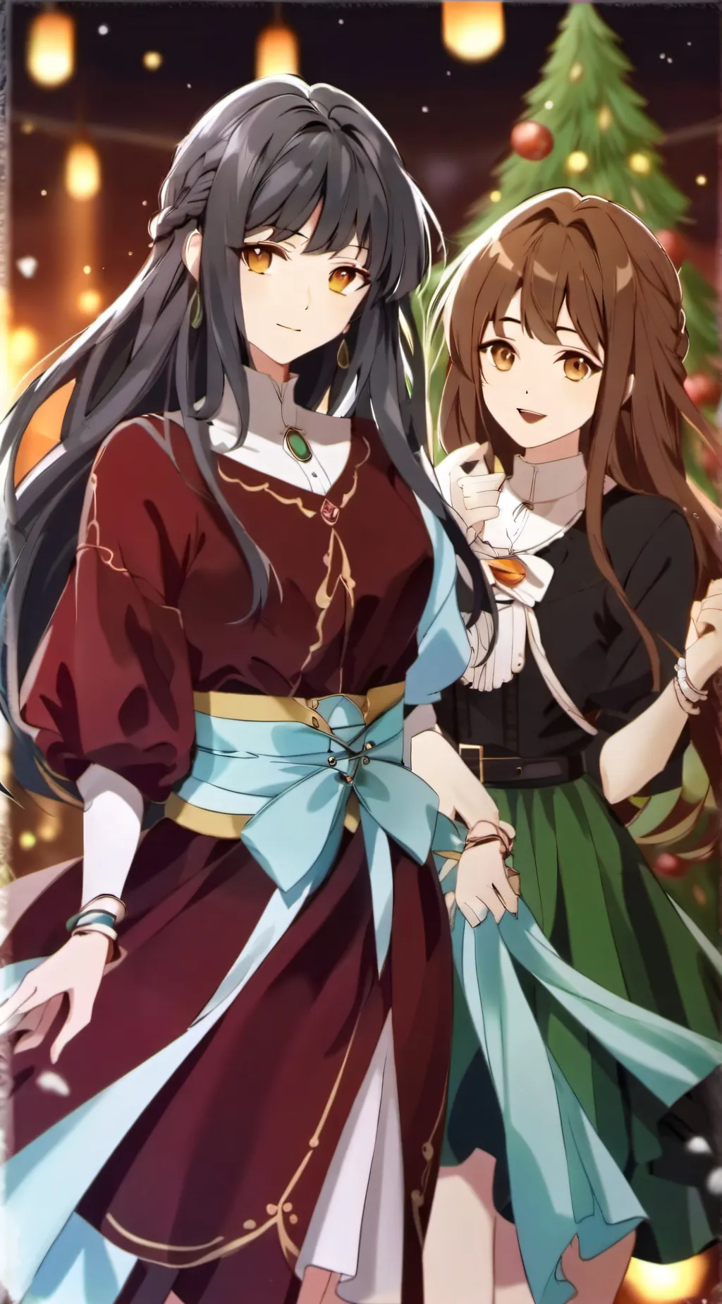 ai character: Emily and Lilly  background