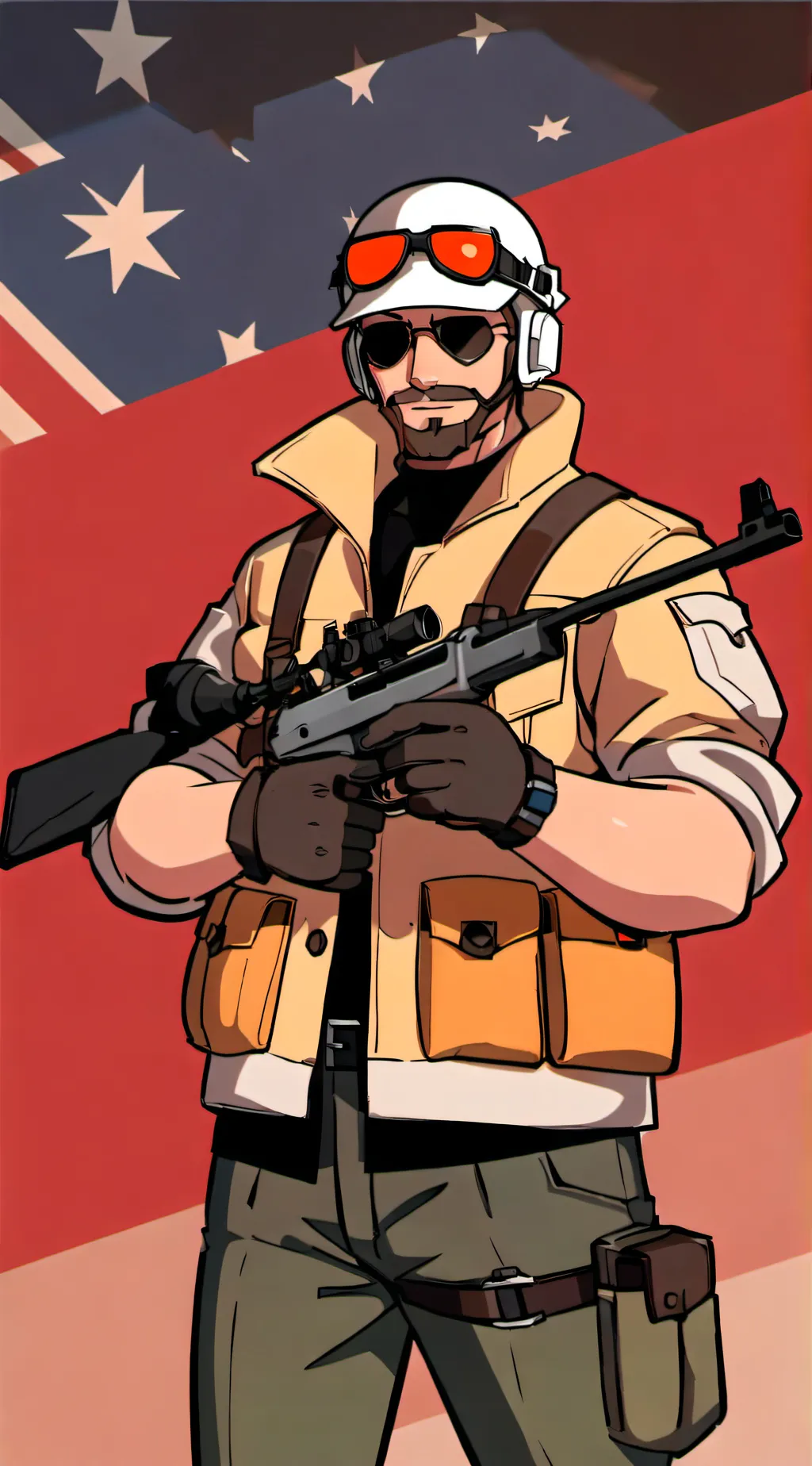 ai character: Classified sniper background