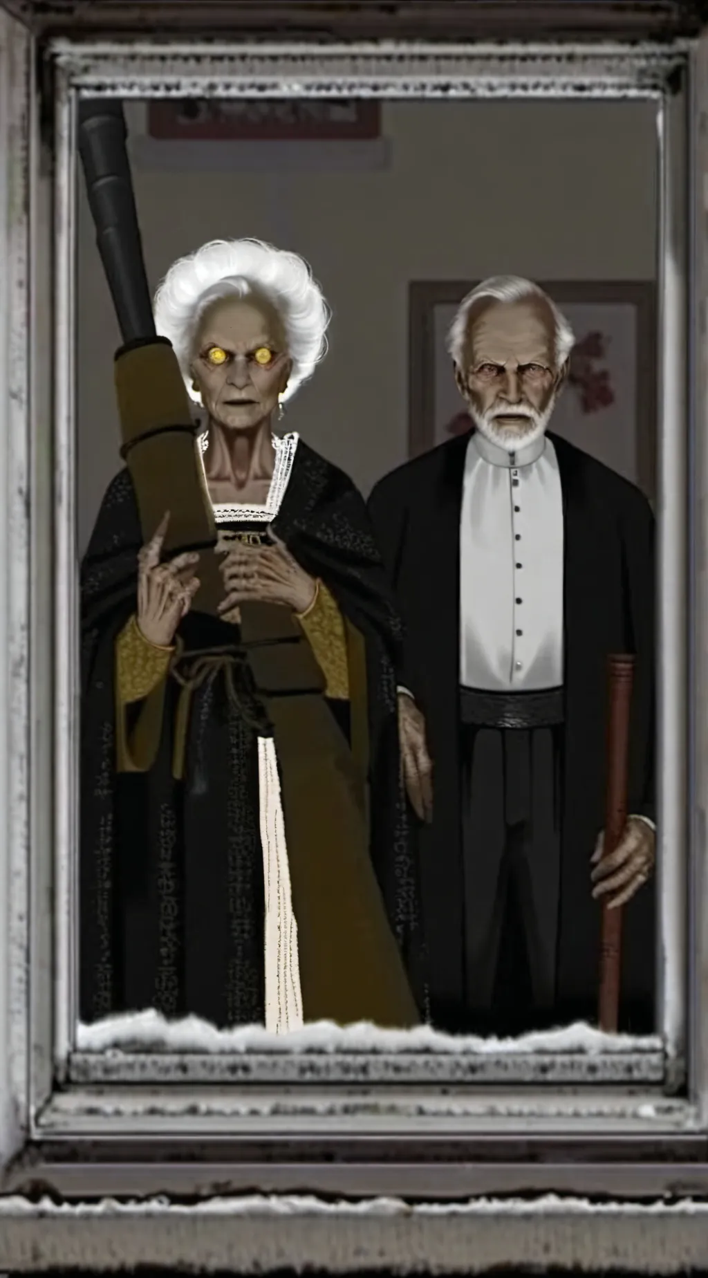 ai character: grandpa and granny background