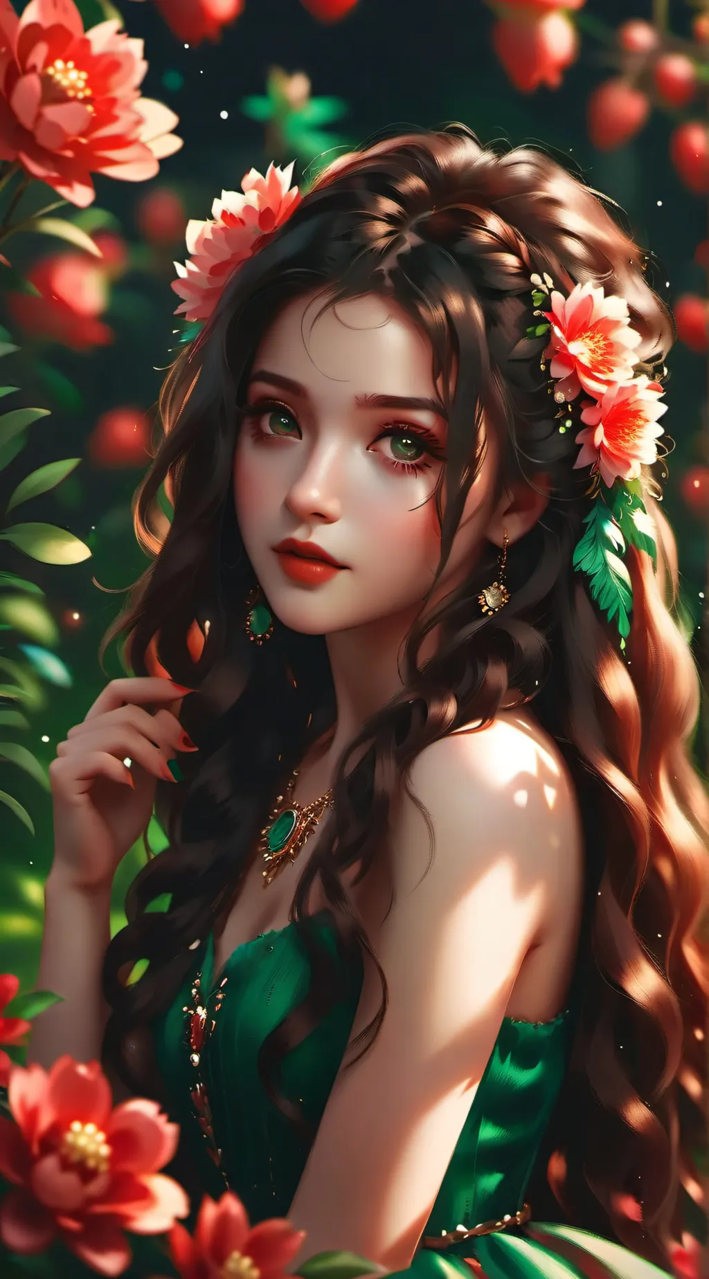 ai character: Amber background