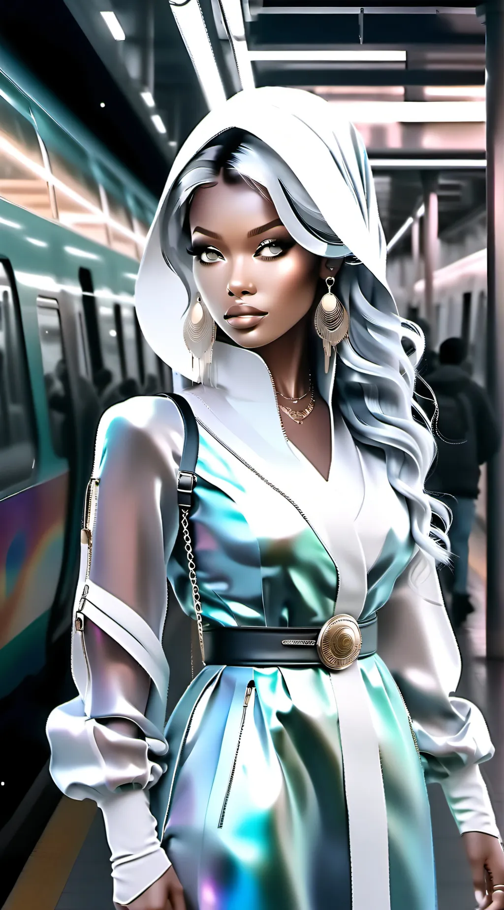 ai character: marta x bluey background