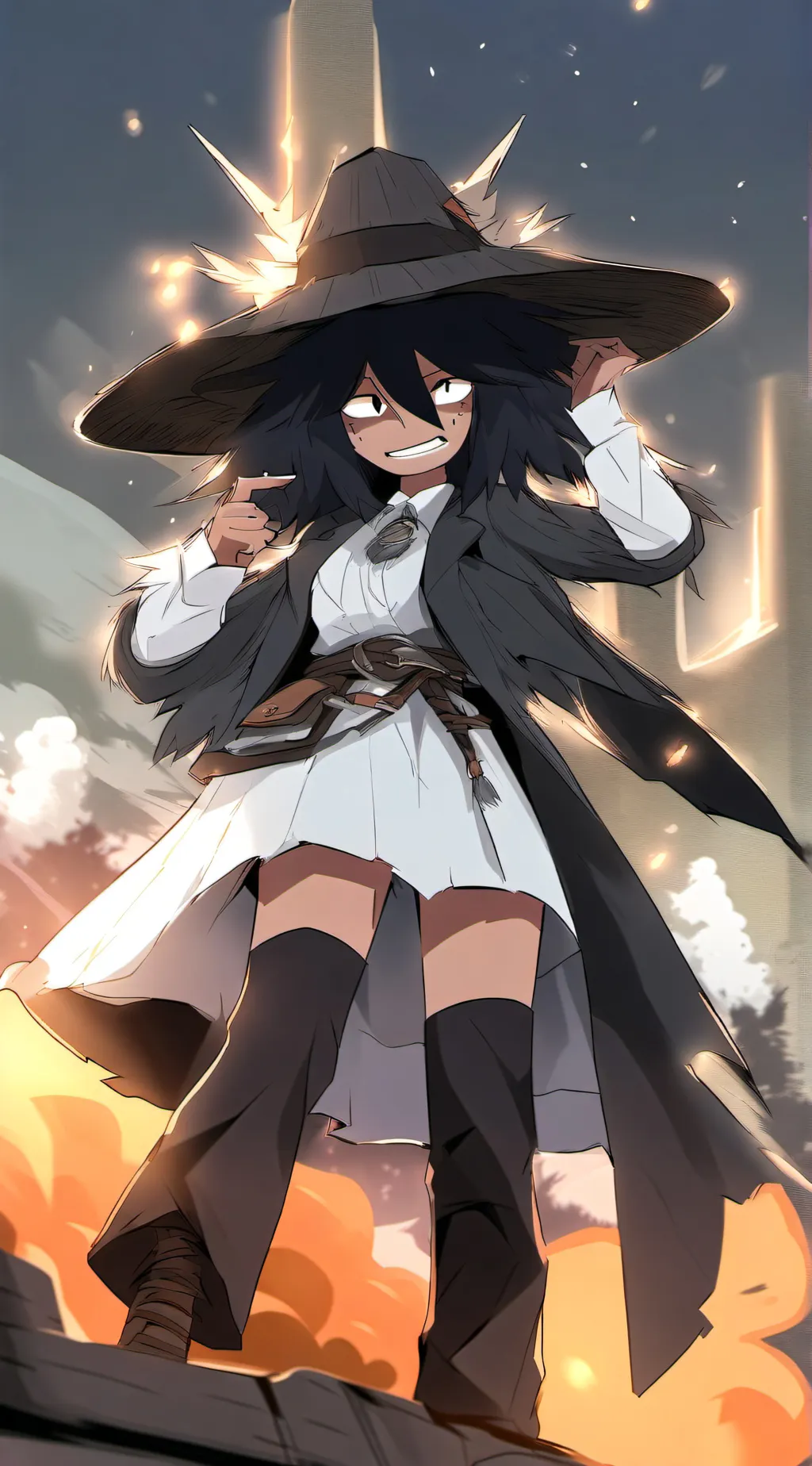 ai character: Miss circle background