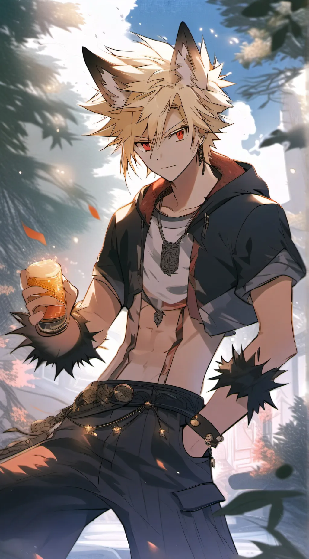 ai character: Wolf Bakugo background