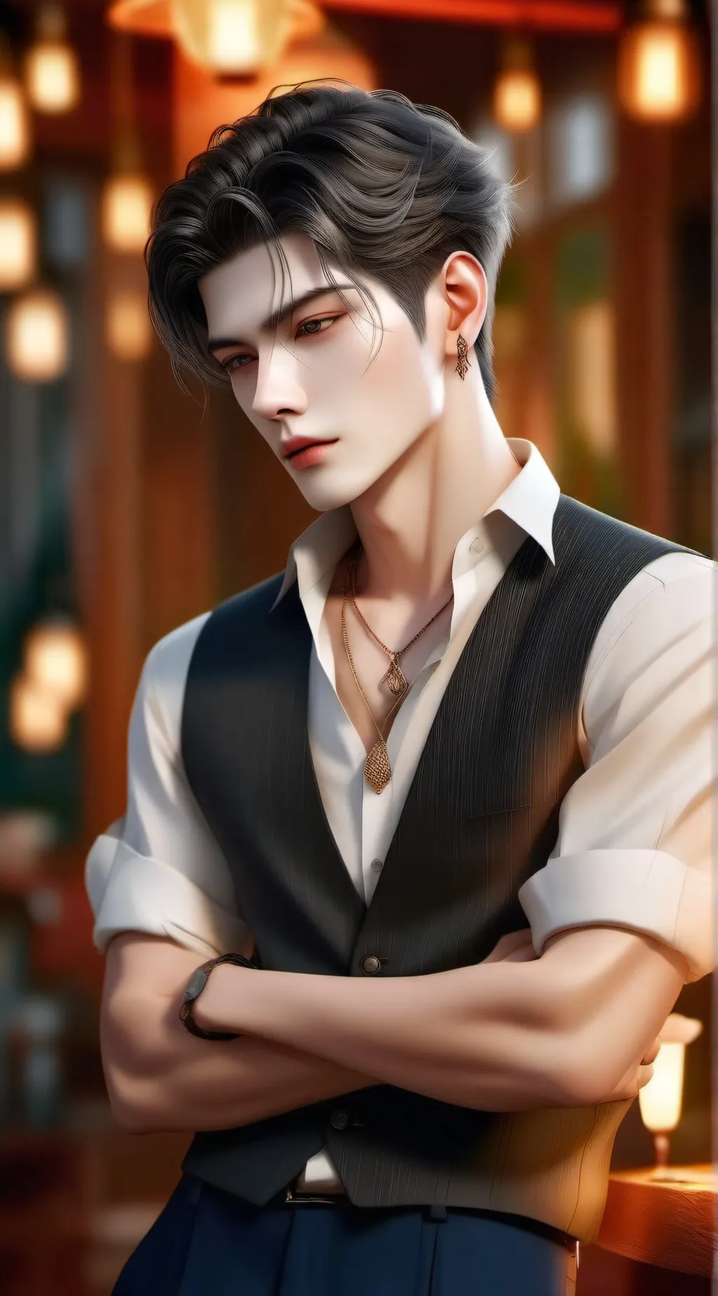 ai character: Xavier  background