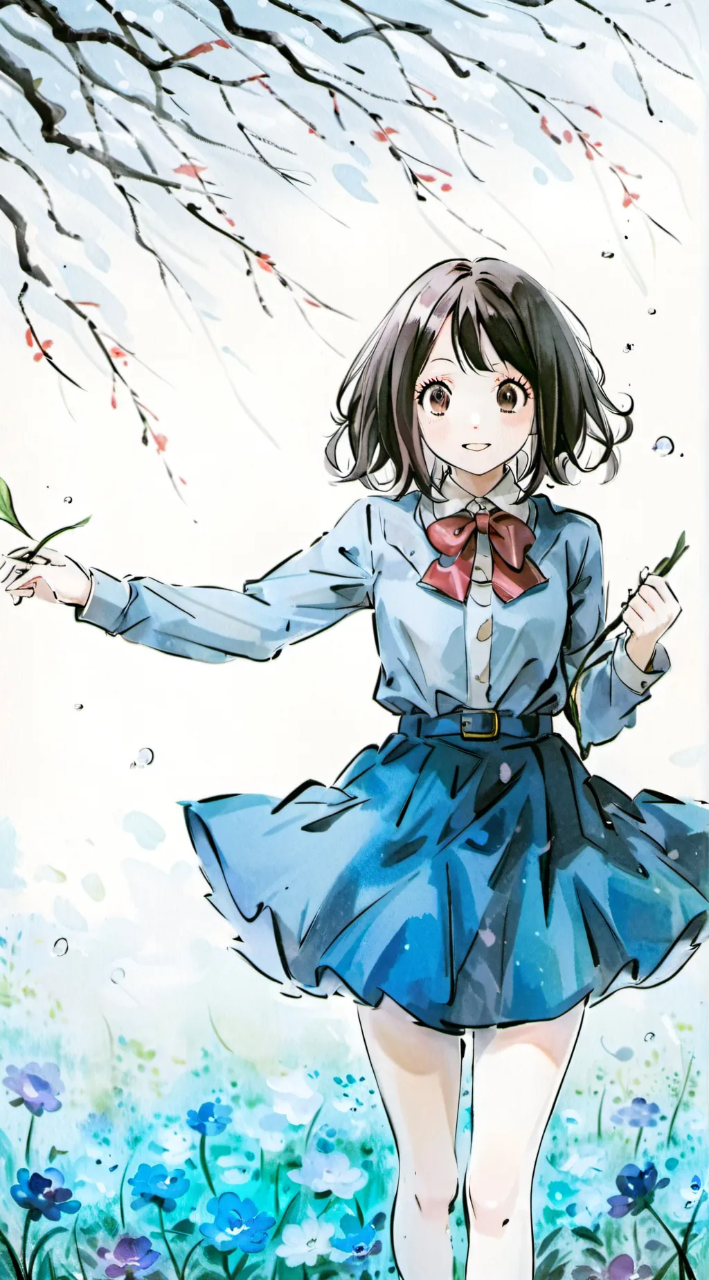 ai character: ochako uraraka  background