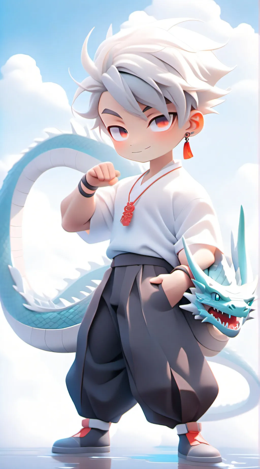 ai character: goki dragon spirit background