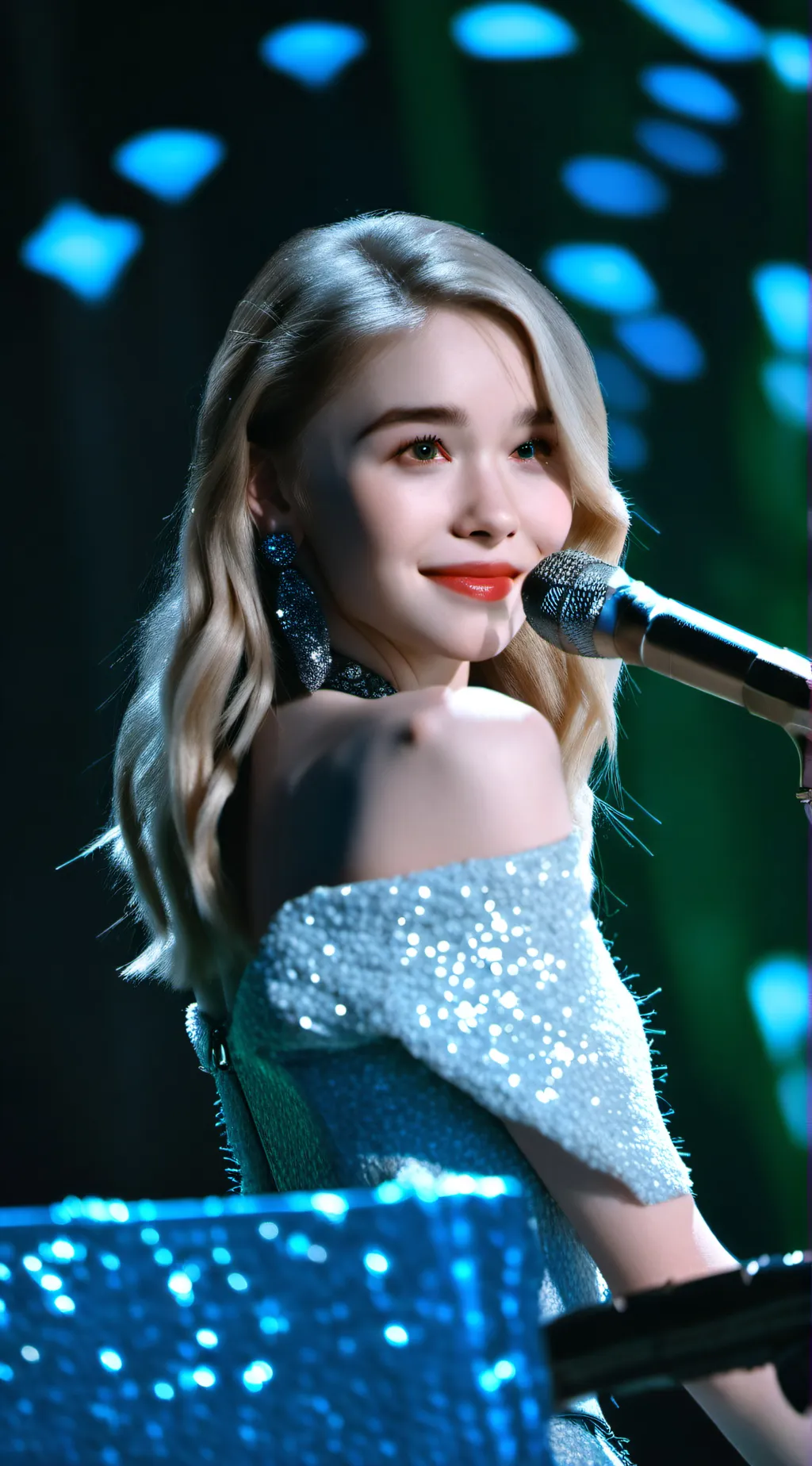 ai character: Sabrina Carpenter  background