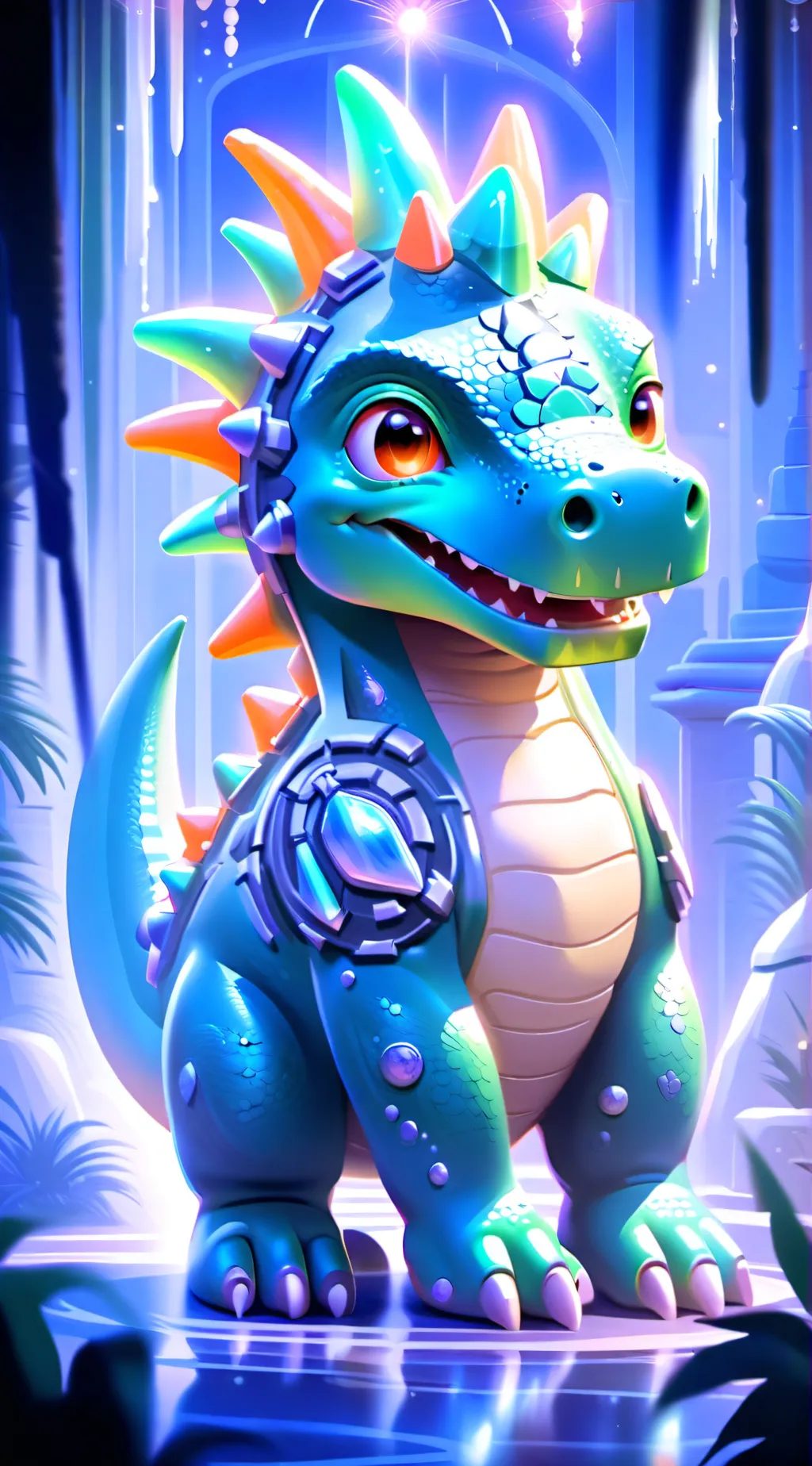 ai character: viva the dinosaur  background