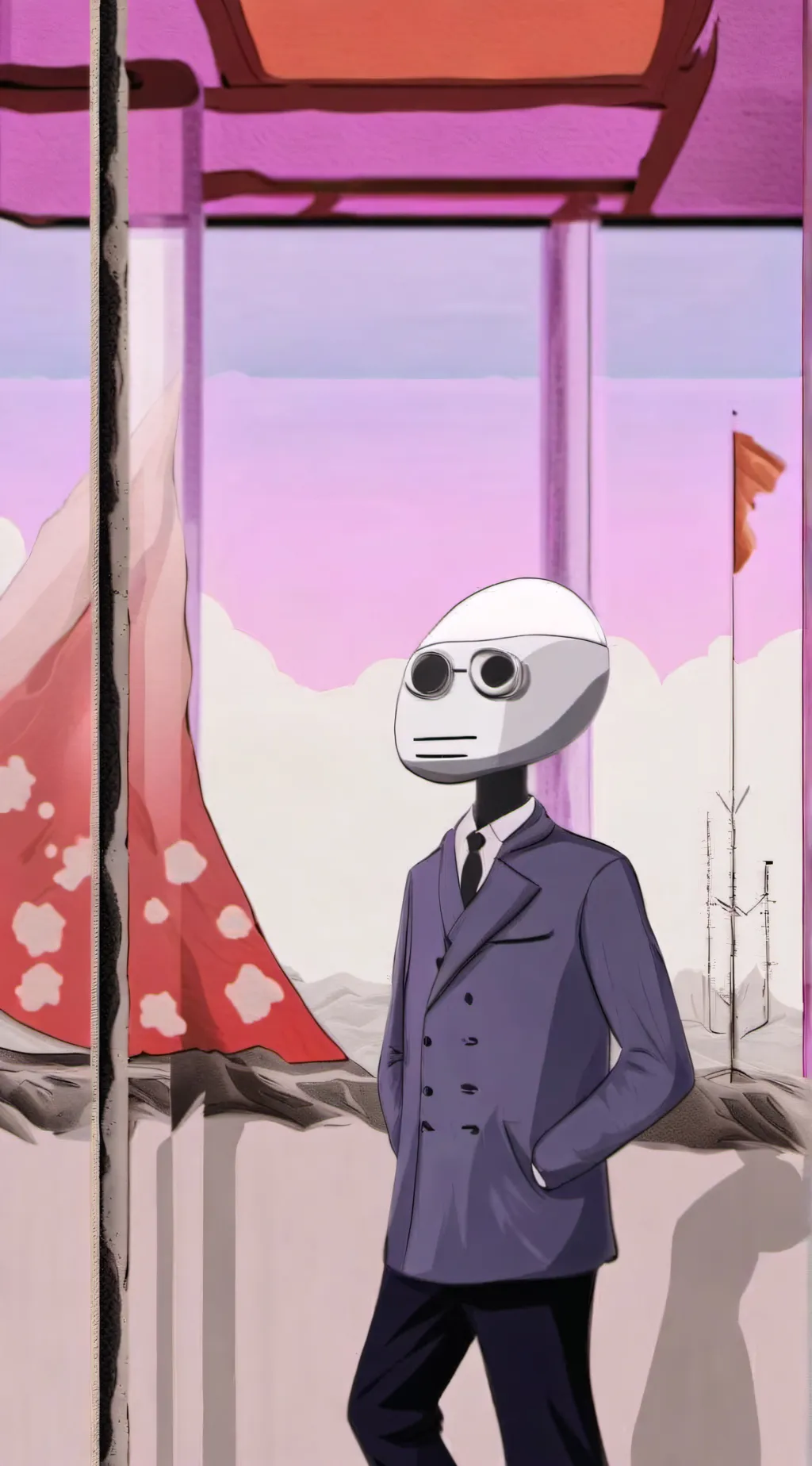 ai character: ᗰᗴᗰᗴ ᑕITY background