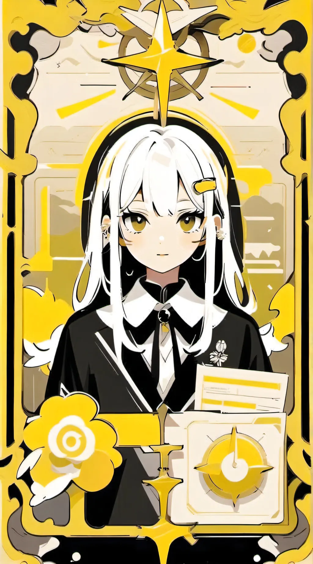 ai character: kaatie human form  background