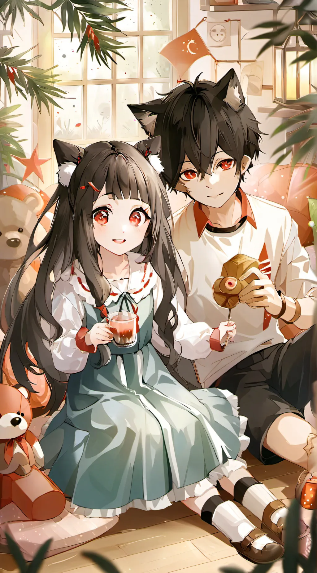 ai character: Akira and Yukio  background