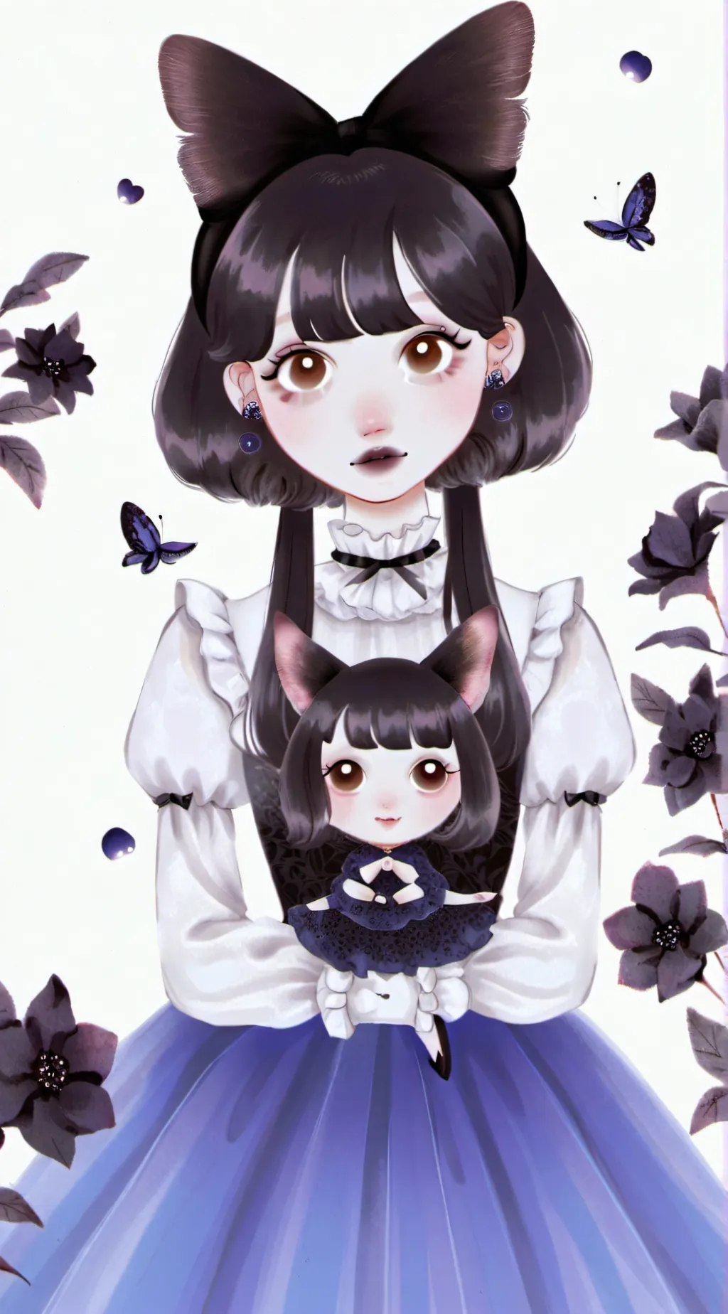 ai character: smiling critters background