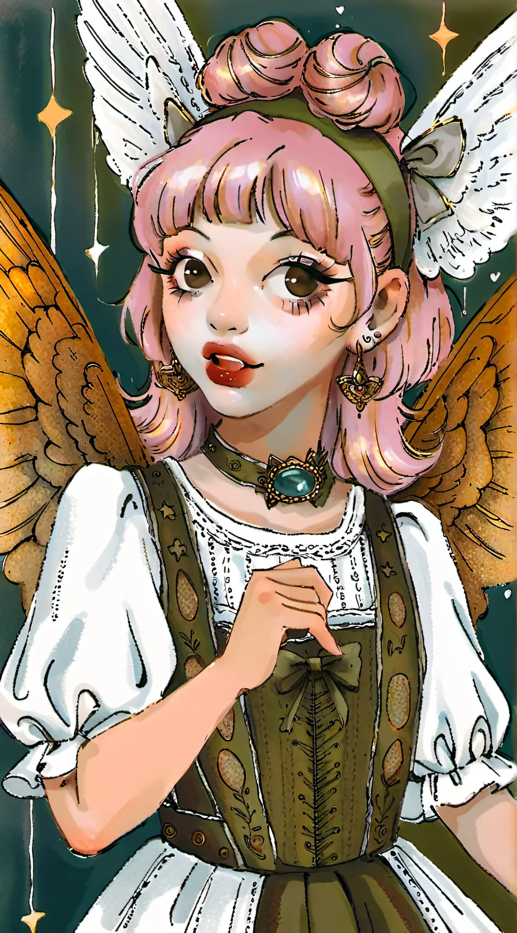 ai character: Melanie Martinez  background