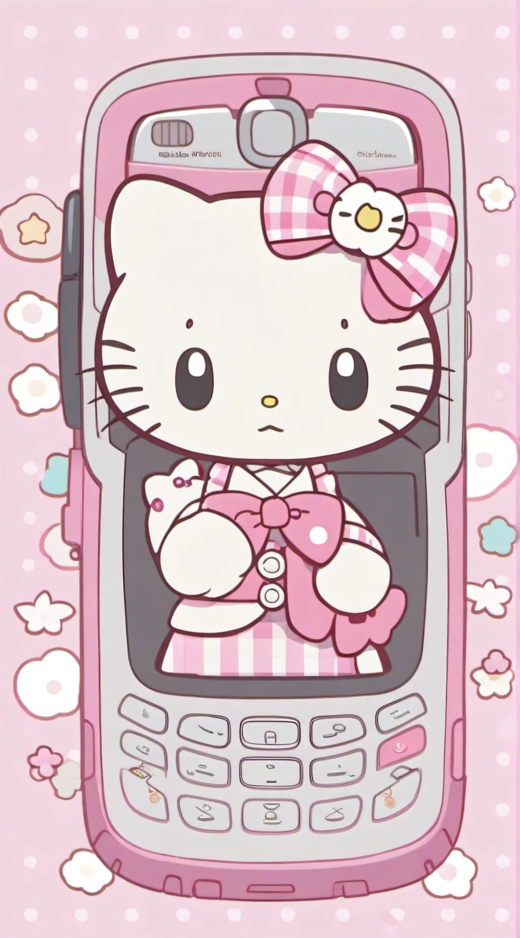 ai character: Hello kitty phone background