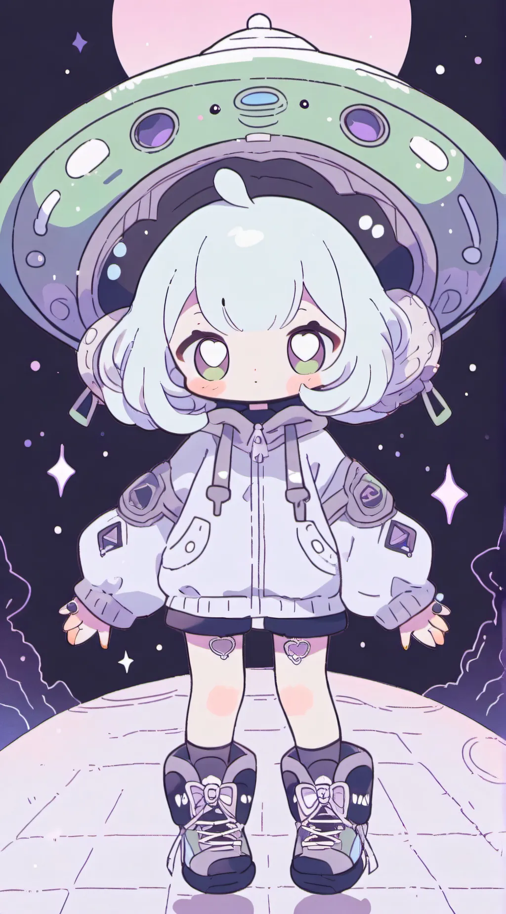 ai character: alien  background