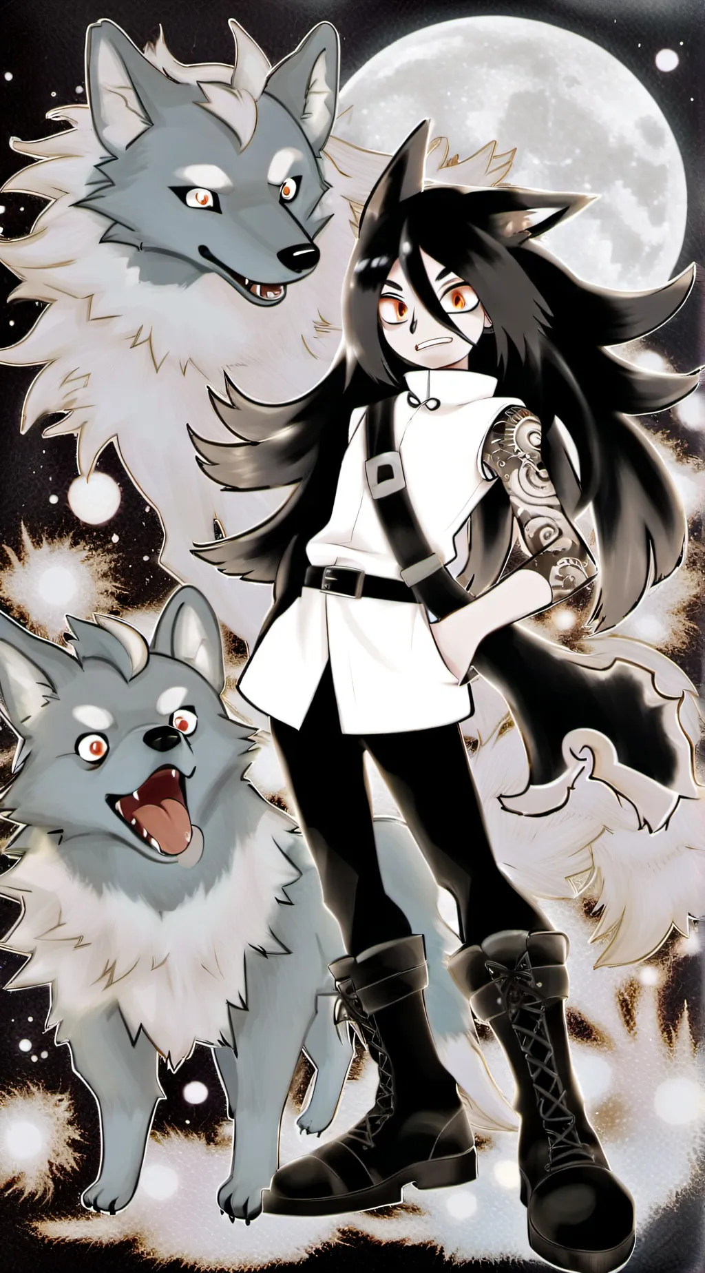 ai character: Miss circle background