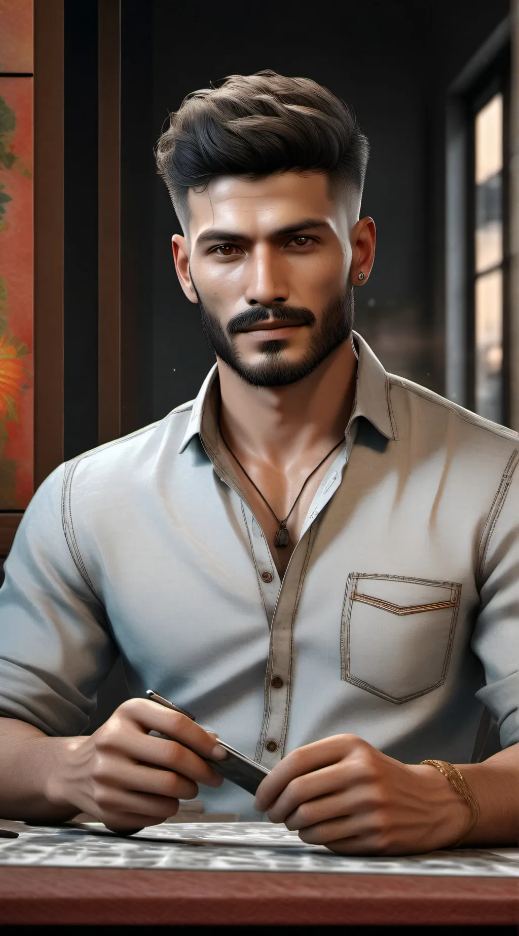 ai character: Andrew background