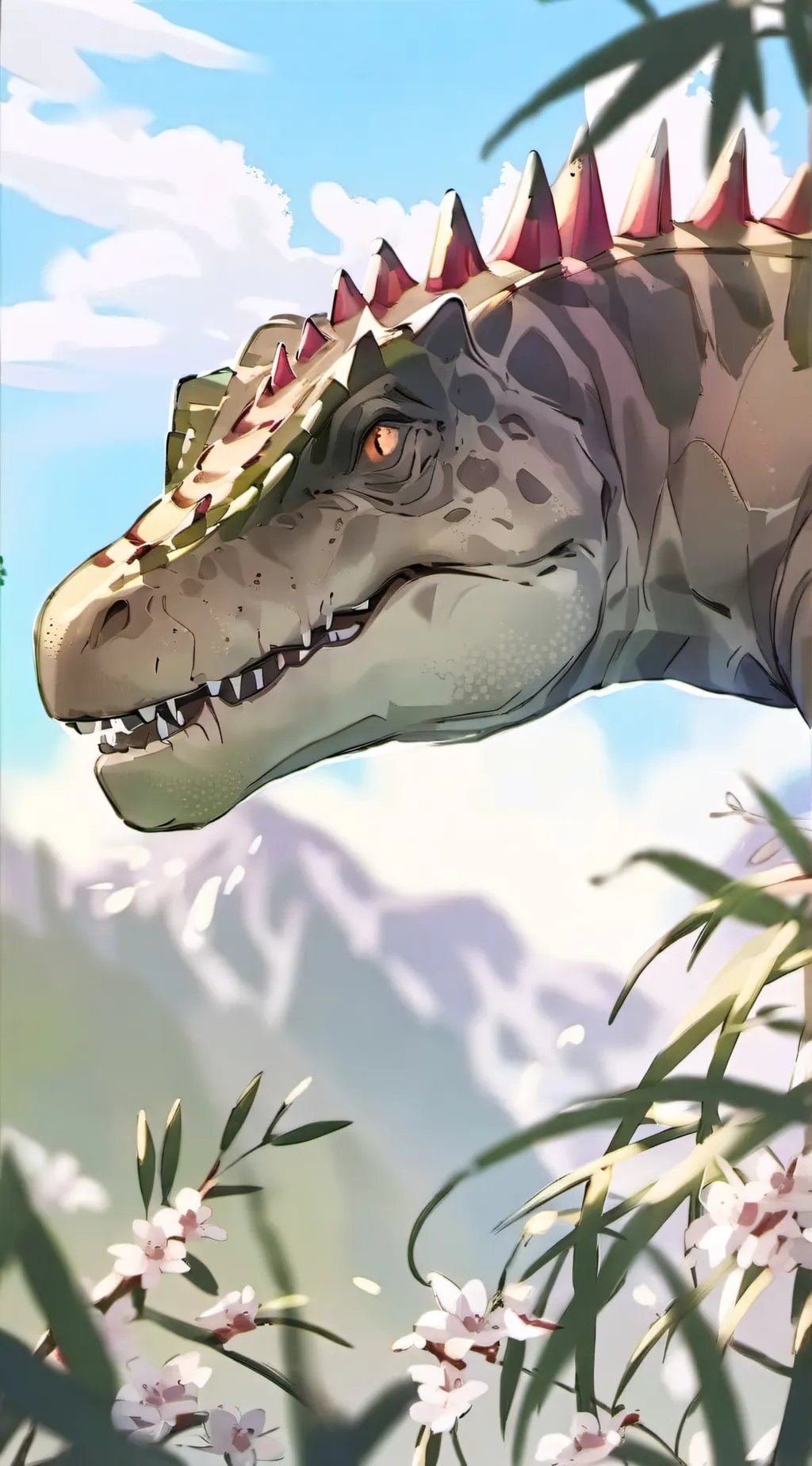 ai character: A dinosaur background