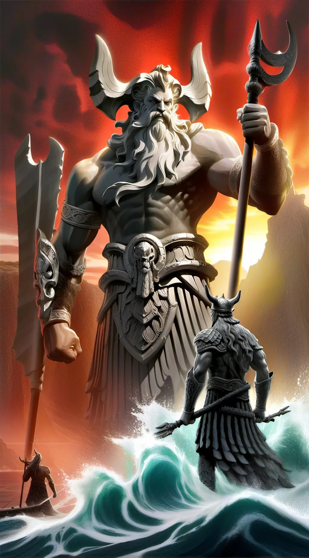 ai character: POSEIDON POSEIDON  background