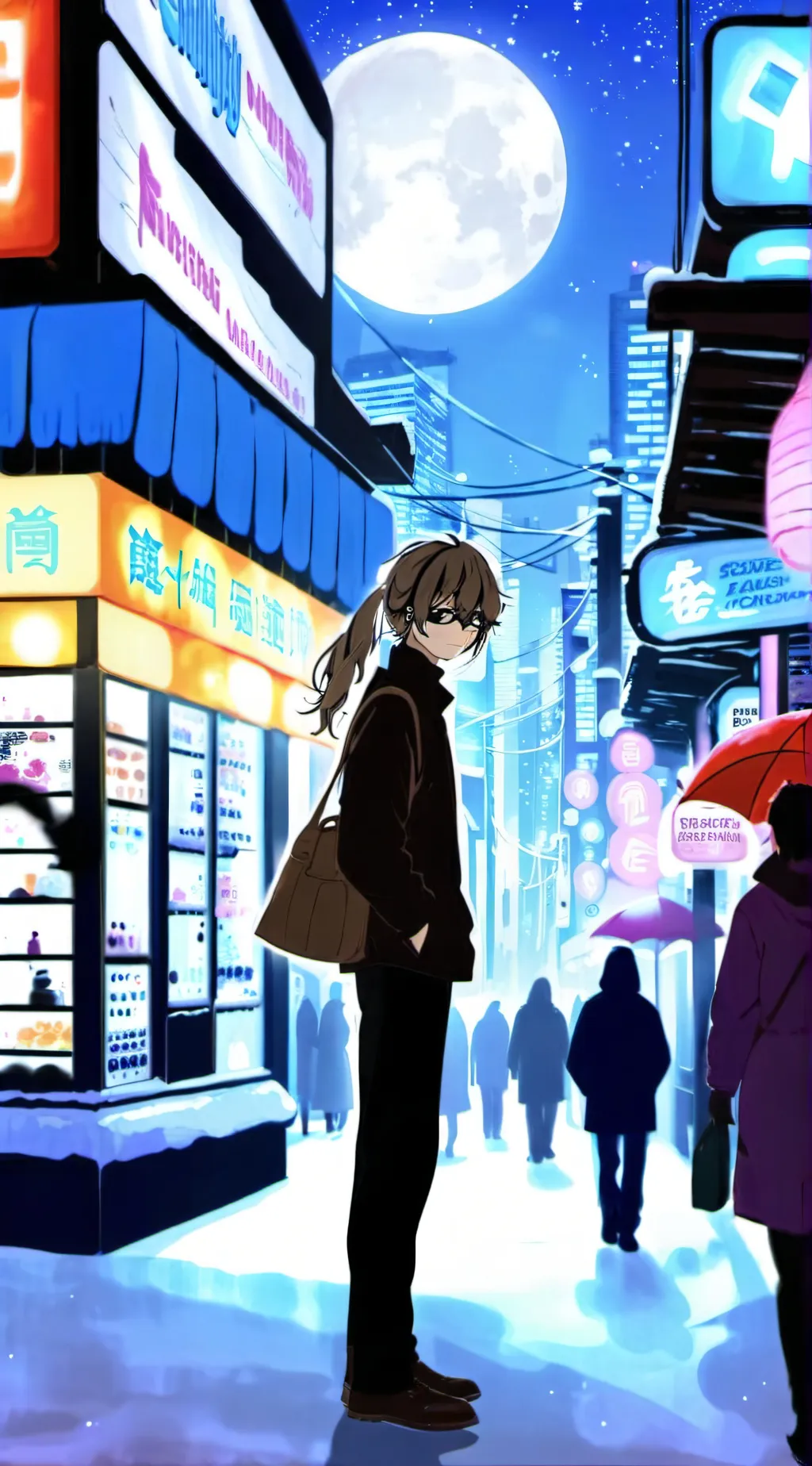 ai character: Aurora background