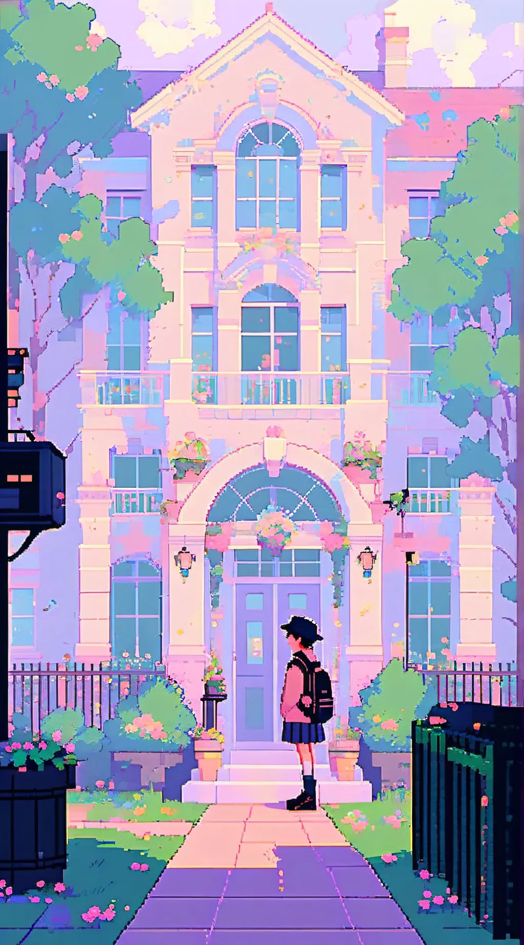 ai character: kny school background