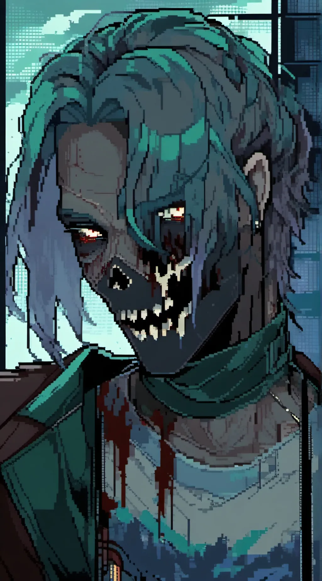 ai character: kny zombie background