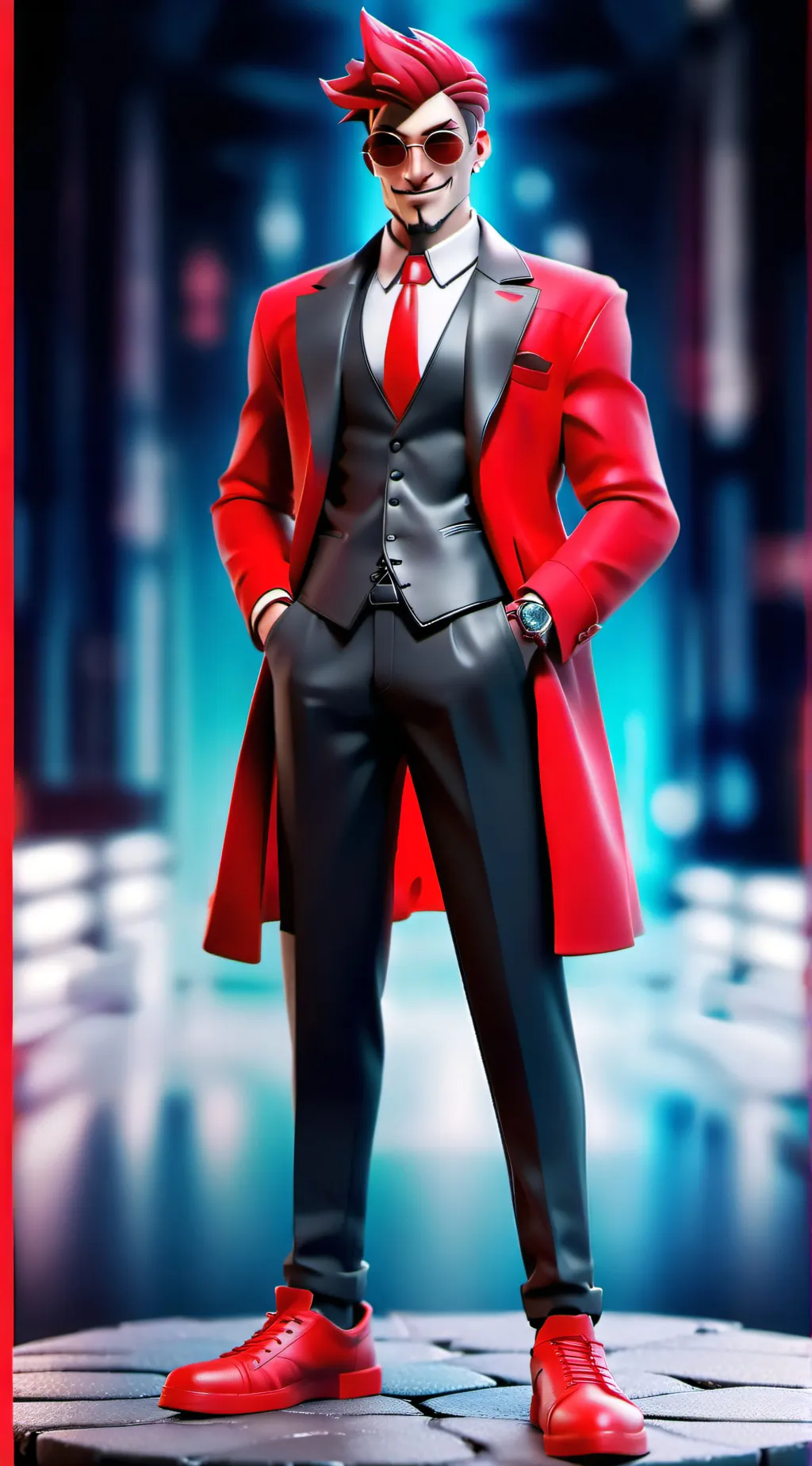 ai character: Mermaid!Alastor background