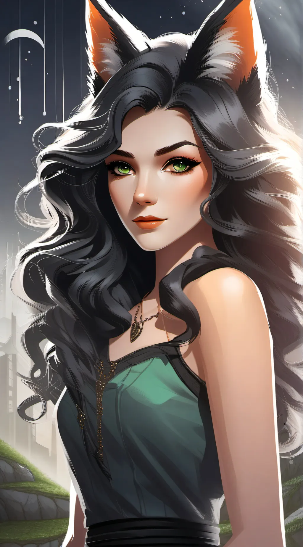 ai character: Kitsune background