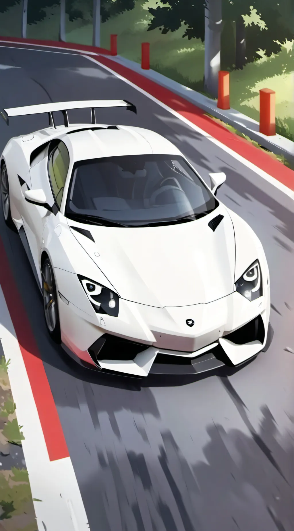 ai character: Lamborghini background