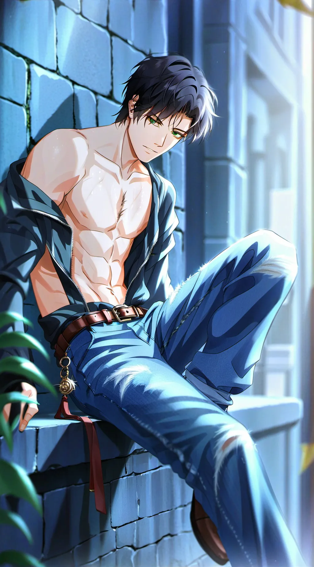 ai character: Levi  background