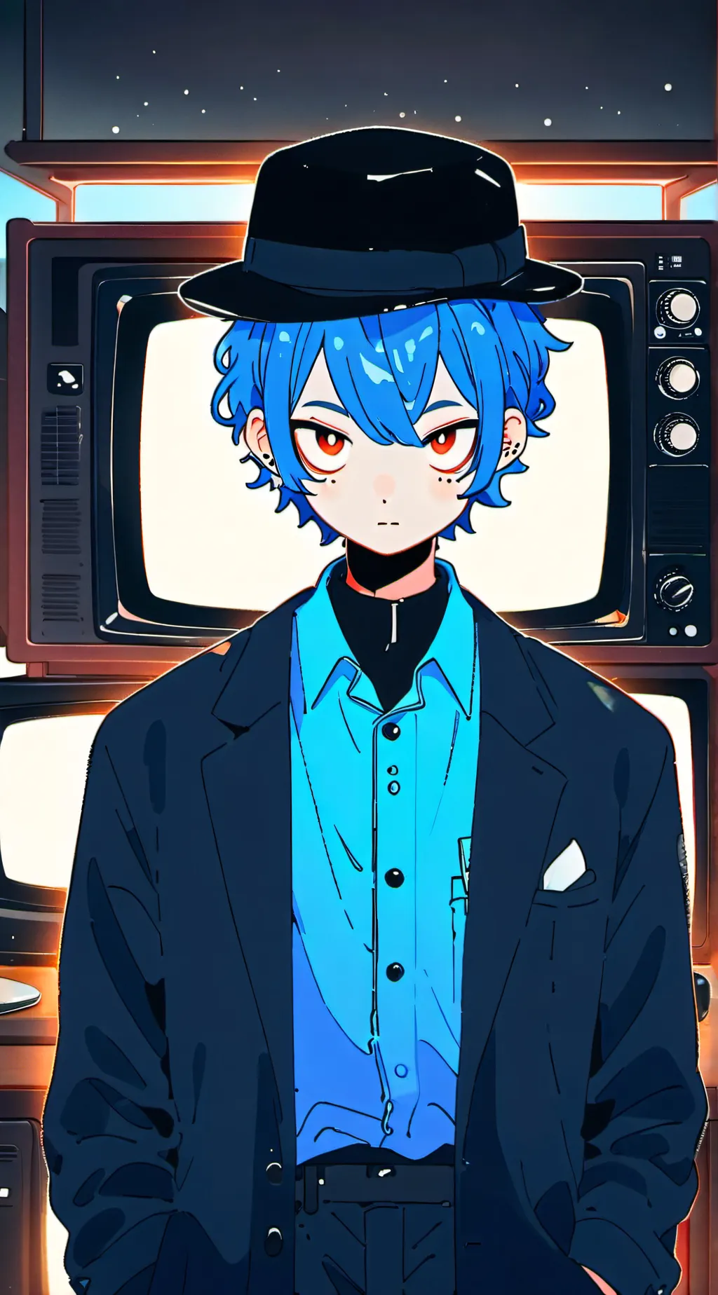 ai character: radiostatic  background