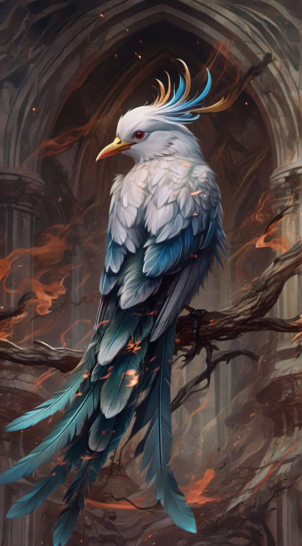 ai character: 🐦‍🔥 🕊️ 🐦 background