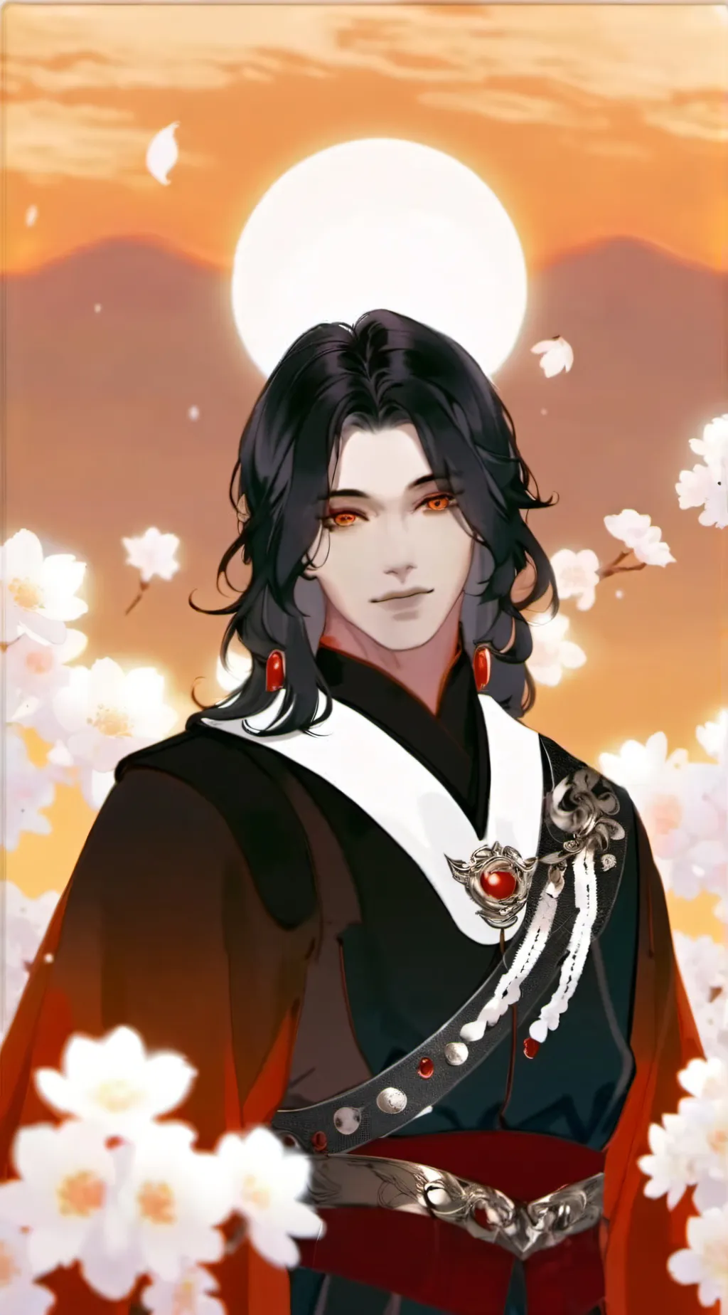 ai character: upper moons+muzan background