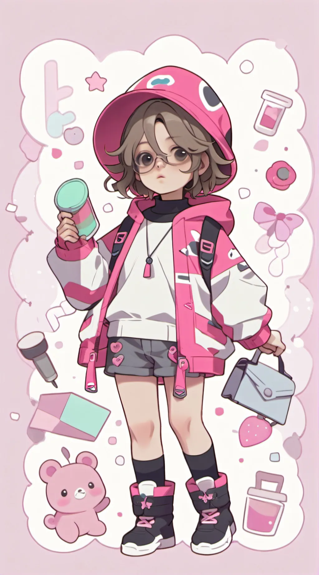 ai character: HH Holiday!  background