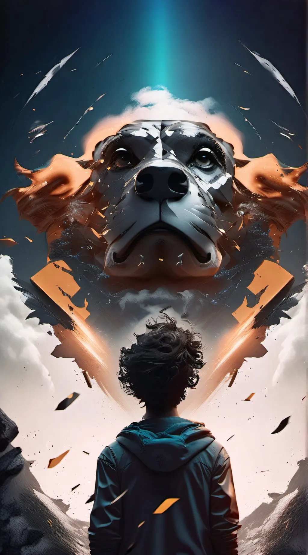 ai character: drink ice coffee  background