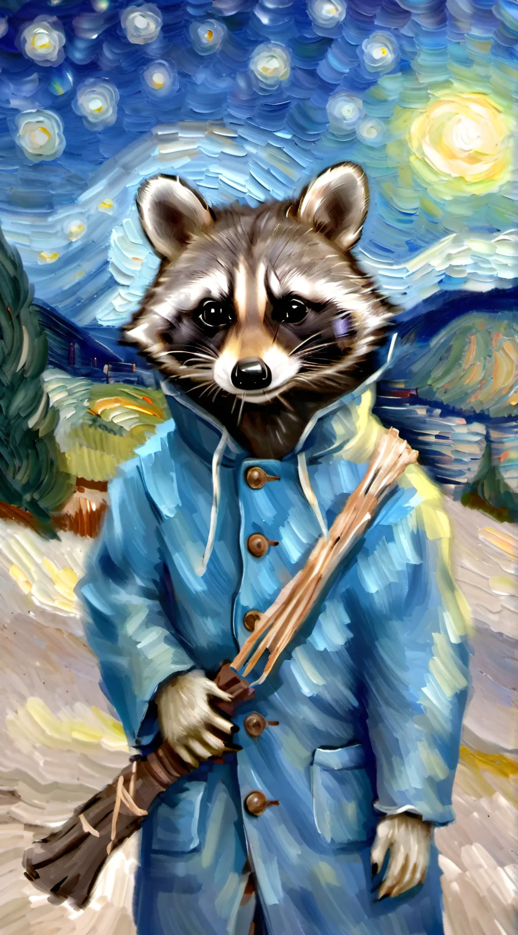 ai character: rocket raccoon background
