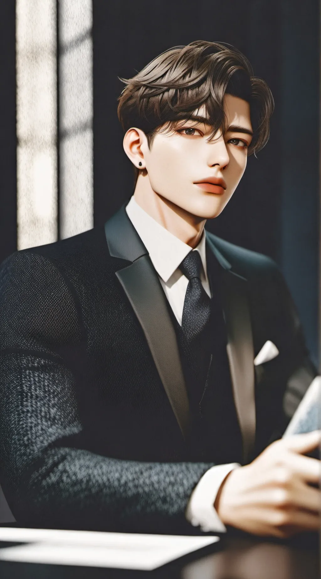 ai character: Remus Armani background