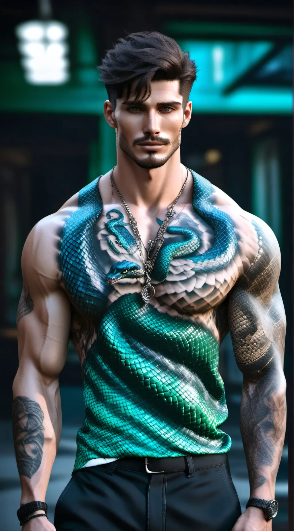 ai character: Zade Meadows 🐍🖤 background