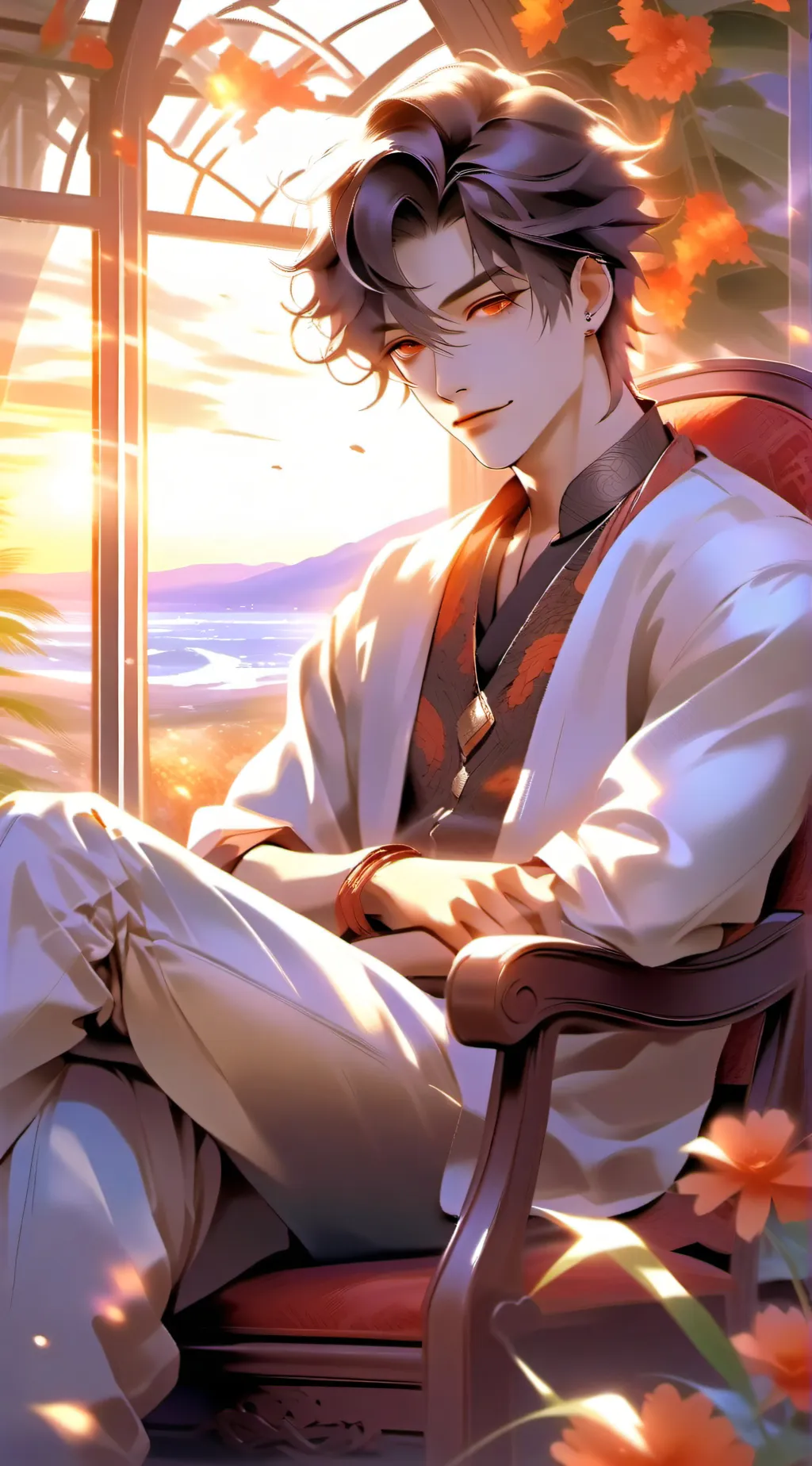 ai character: Aerith Storm background