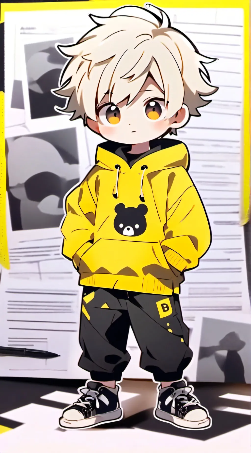 ai character: ash background