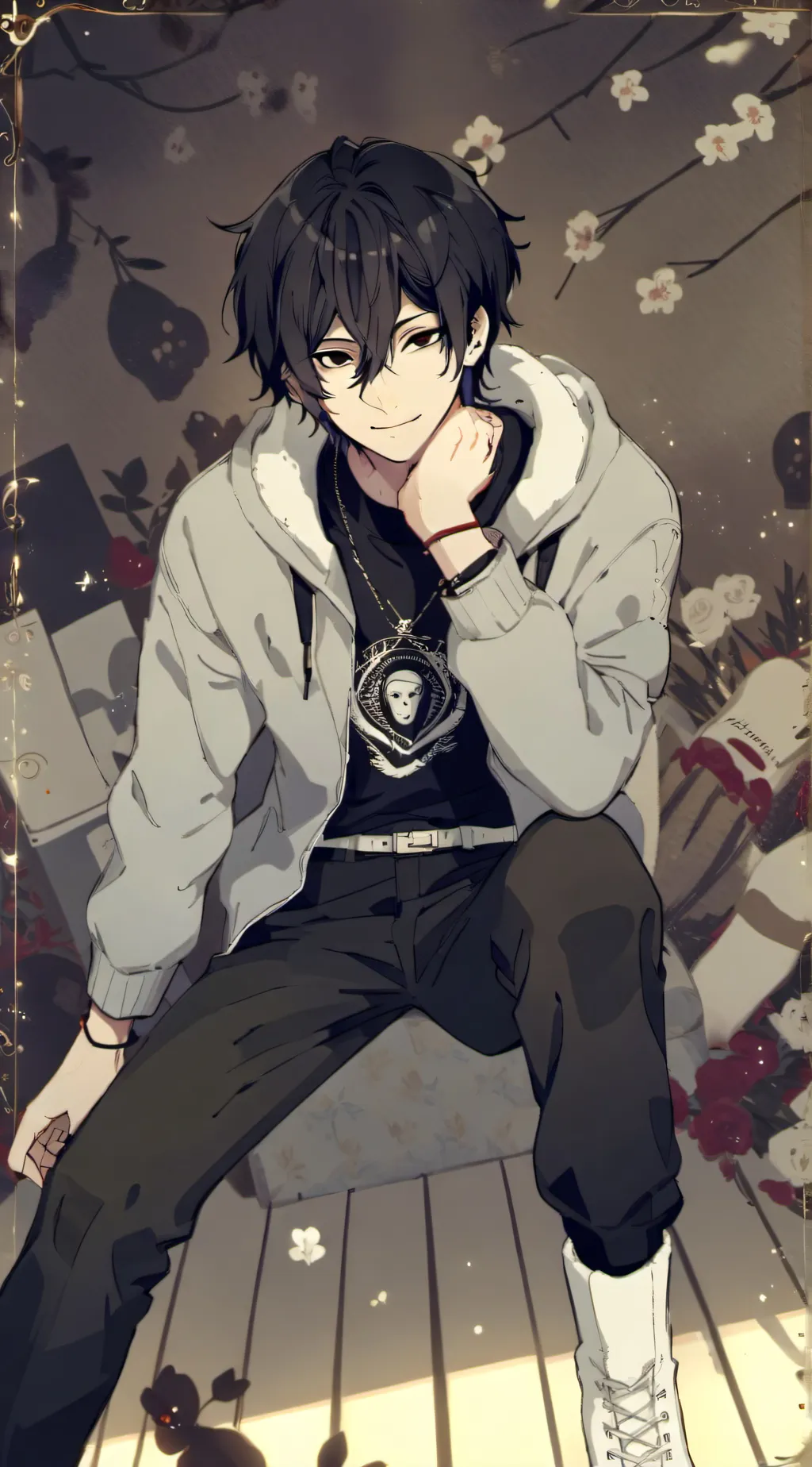 ai character: Nico Di Angelo  background