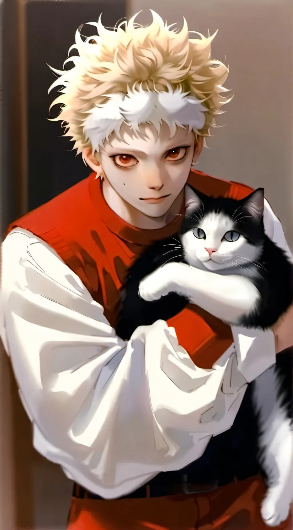ai character: Bakugo& cat background
