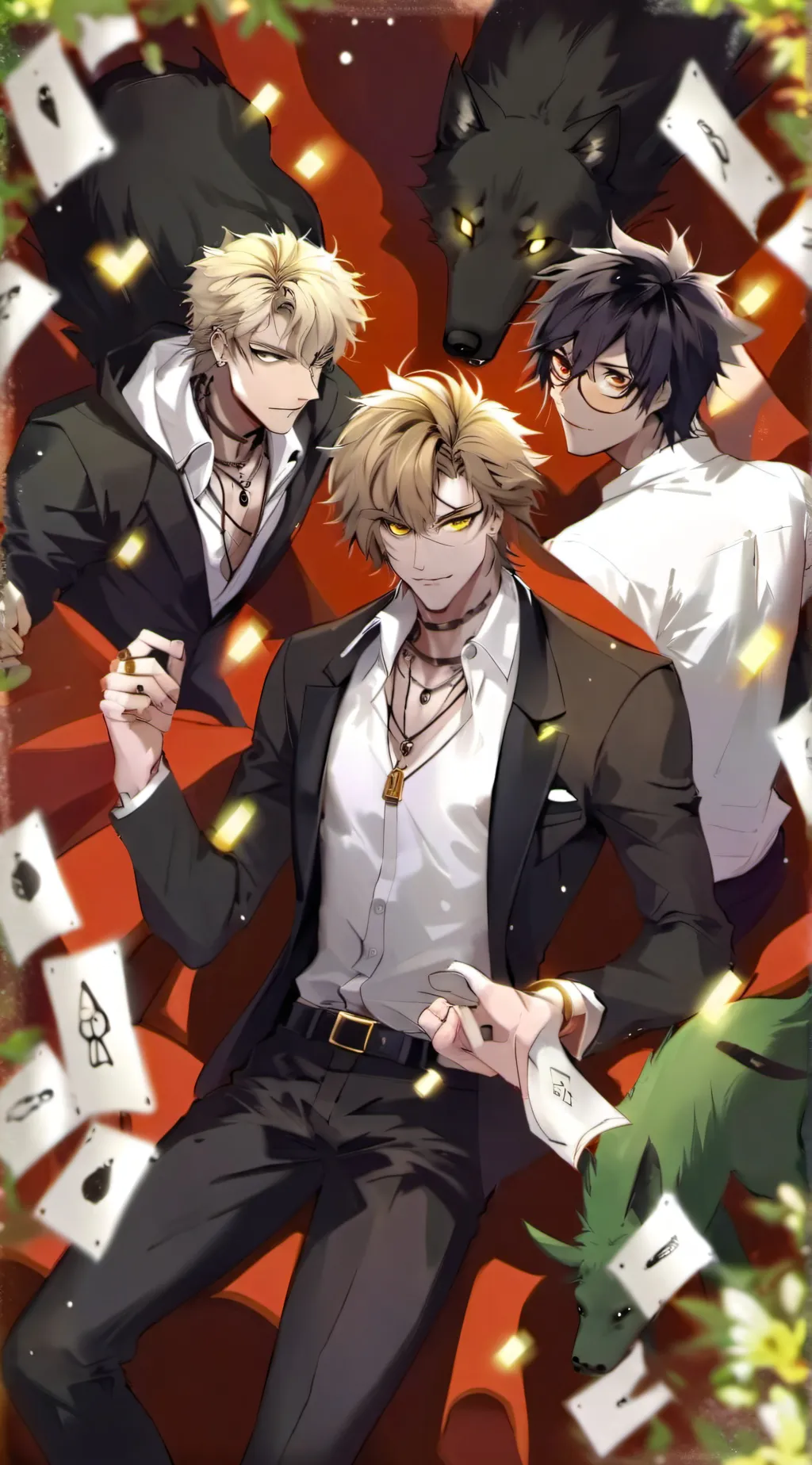 ai character:  werewolf boys background